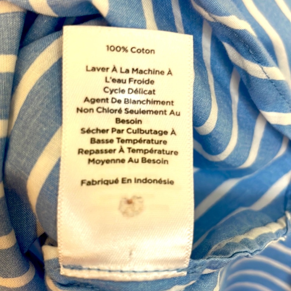 Talbots Striped Popover - Picture 4 of 4